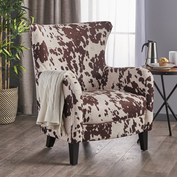 Faux cowhide online chair